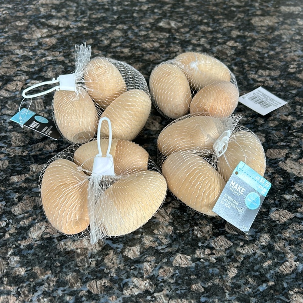 MAKE MARKET DIY WOOD EGGS LOT OF 4 TOTAL 12 EGGS NWT